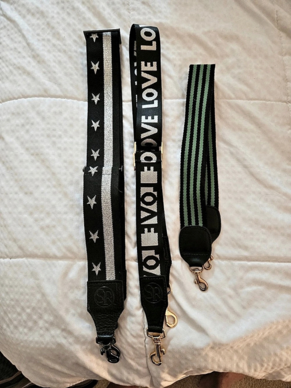 Black & Green Strap Set Like New
